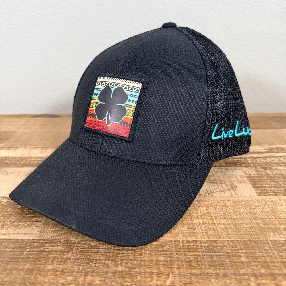Black Clover Live Lucky Trucker‎ Hat Black Southwestern Sunset Patch Snapback